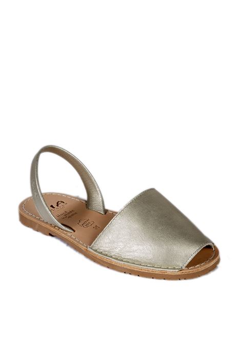 silver leather flat sandal RIA MENORCA | 20002METALGRAIN-PEARL